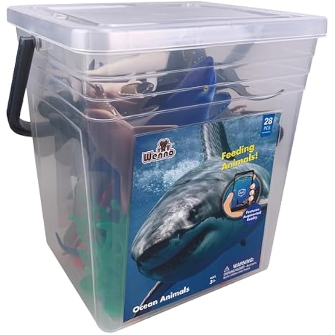 WENNO OCEAN ANIMALS 45 PCS PLAYSET IN SQUARE BUCKET - Image 2